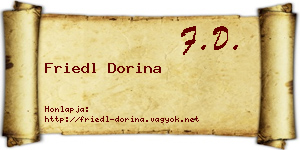 Friedl Dorina névjegykártya